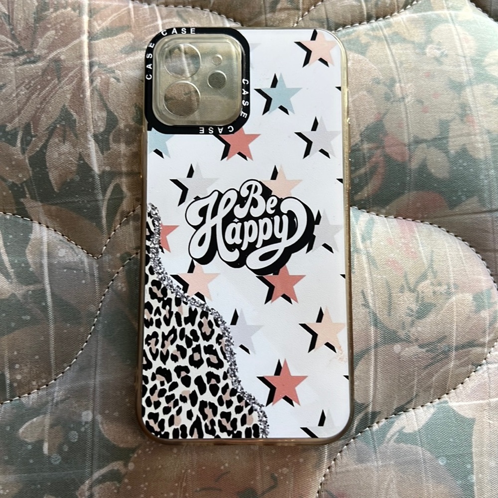“Be Happy” iPhone 12 phone case
